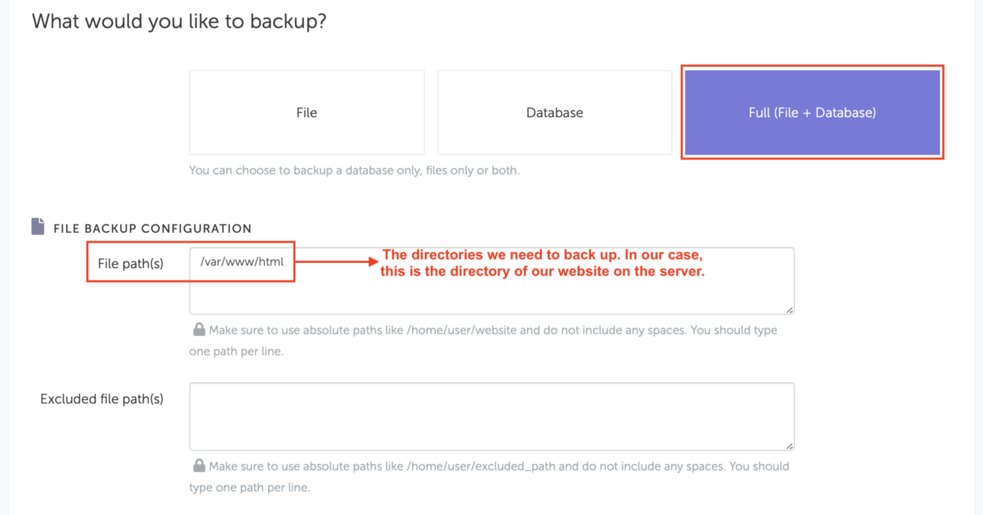 SimpleBackups - Choose files SimpleBackups - Choose files