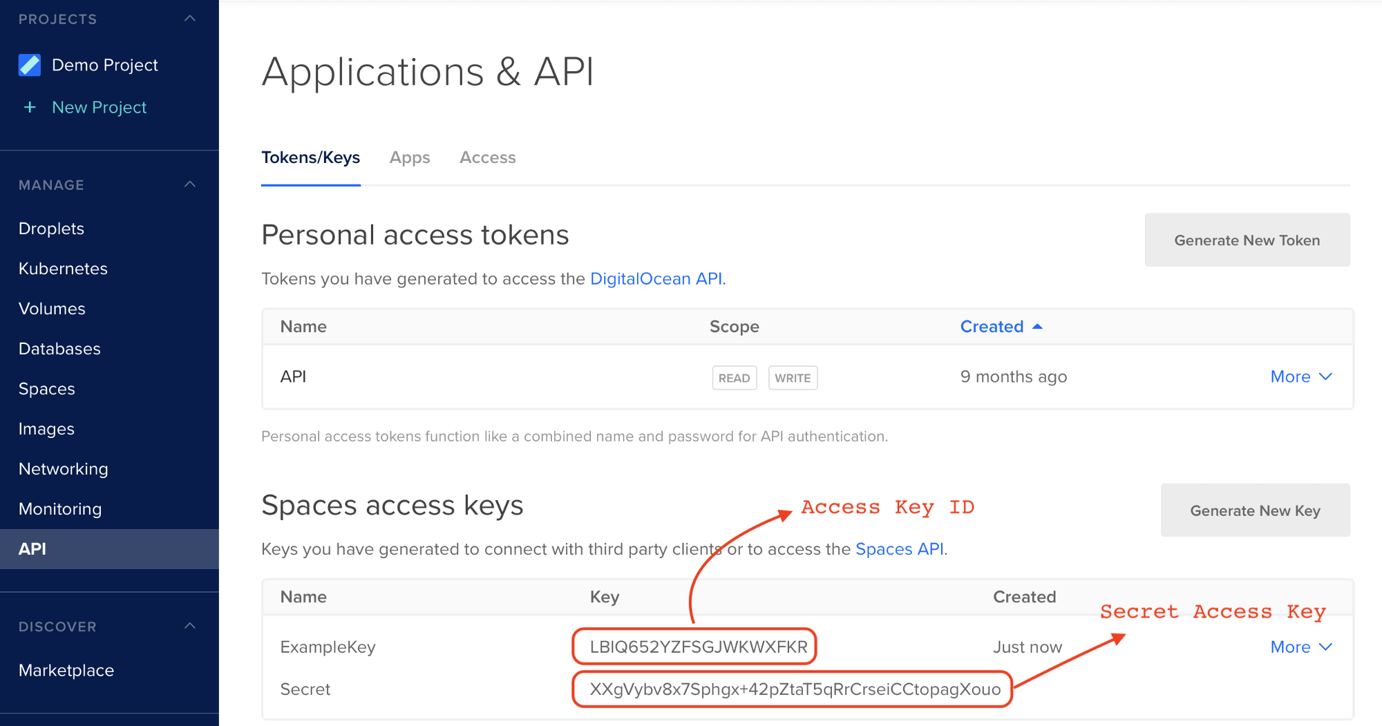 Step 3 Step 3 - DigitalOcean Spaces Credentials