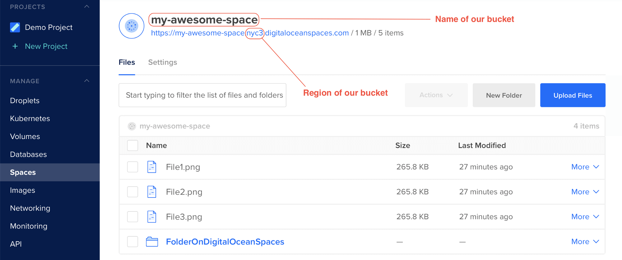Step 7 (Name and Region of Bucket) Step 7 (Name and Region of Bucket) - DigitalOcean Spaces Credentials