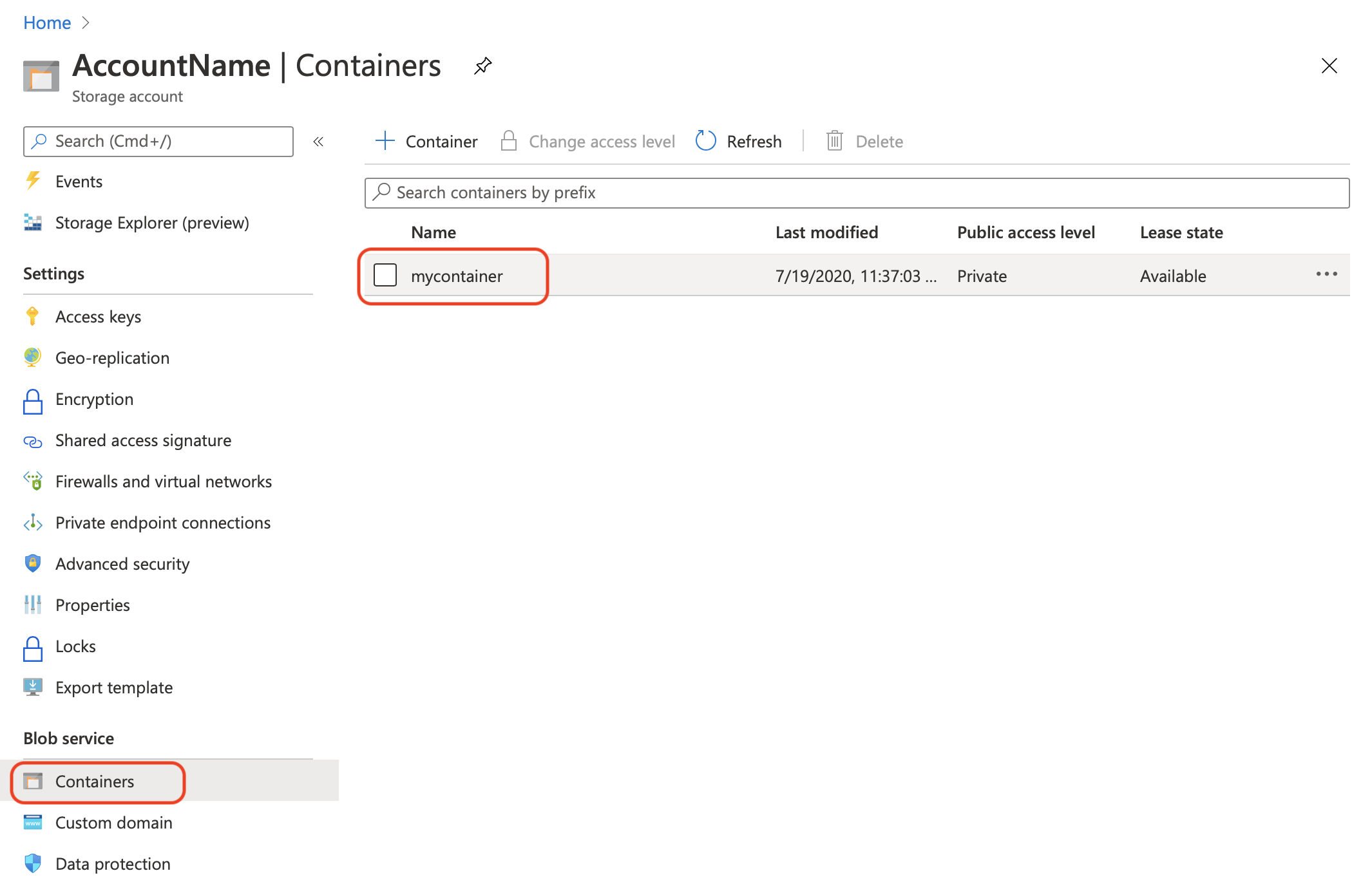 Microsoft Azure Create Blob Storage Microsoft Azure Storage Container
