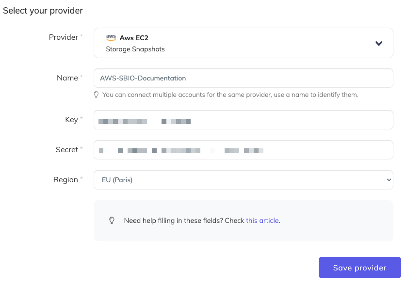 AWS EC2 Snapshots Credentials AWS EC2 Snapshots Credentials