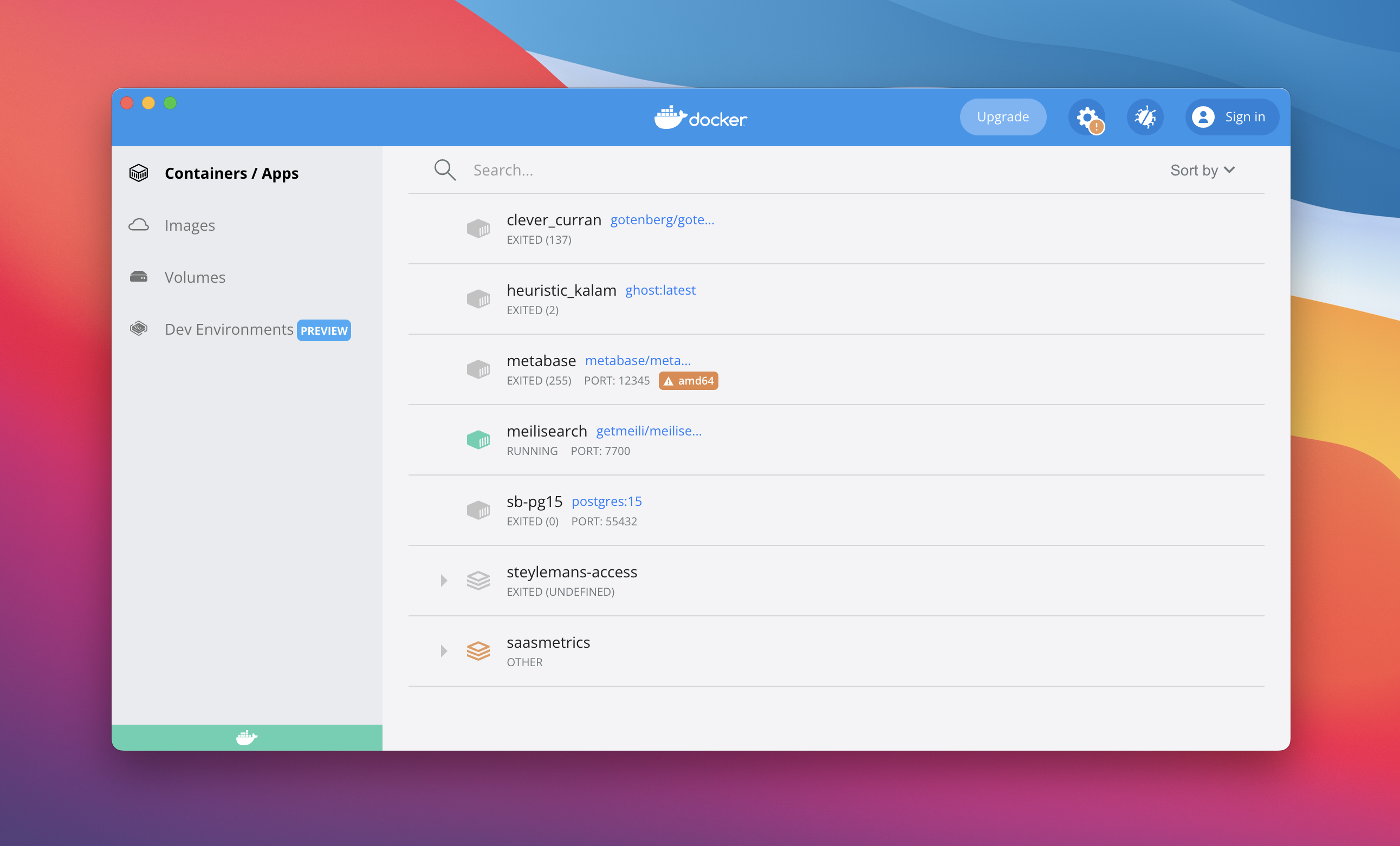 Docker for Mac