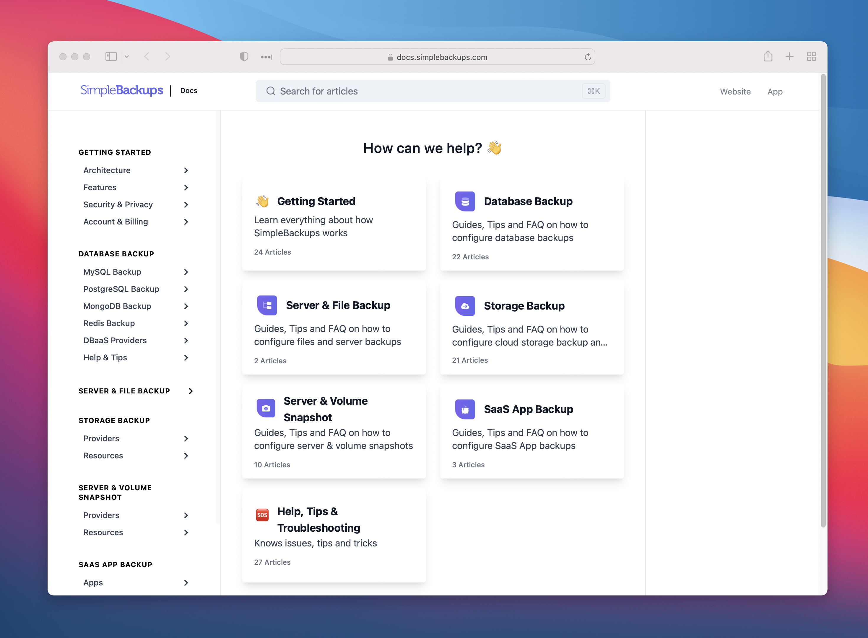 backup documentation backup documentation