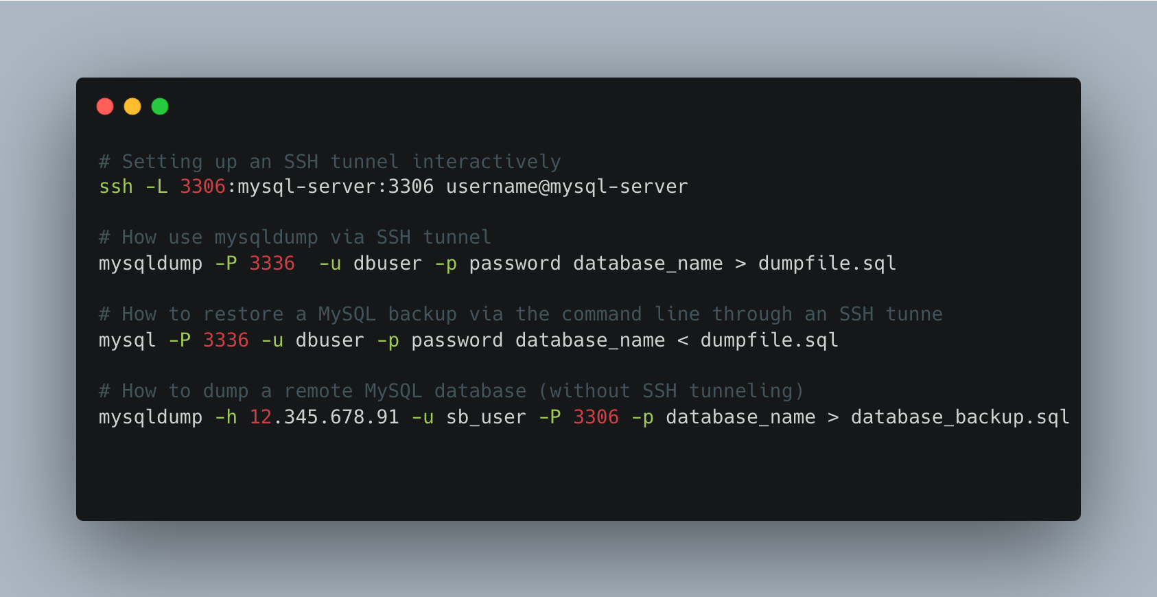 MySQL Remote Dump MySQL Remote Dump