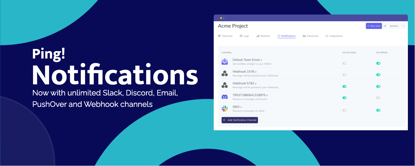 Unlimited Backup Notification Channels