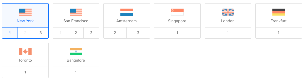 DigitalOcean supported regions and locations