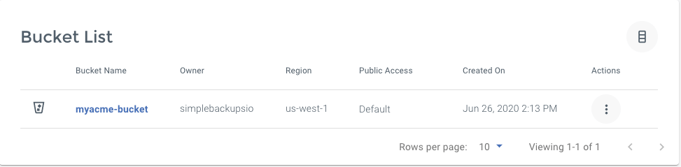 Input Bucket Name Wasabi bucket name
