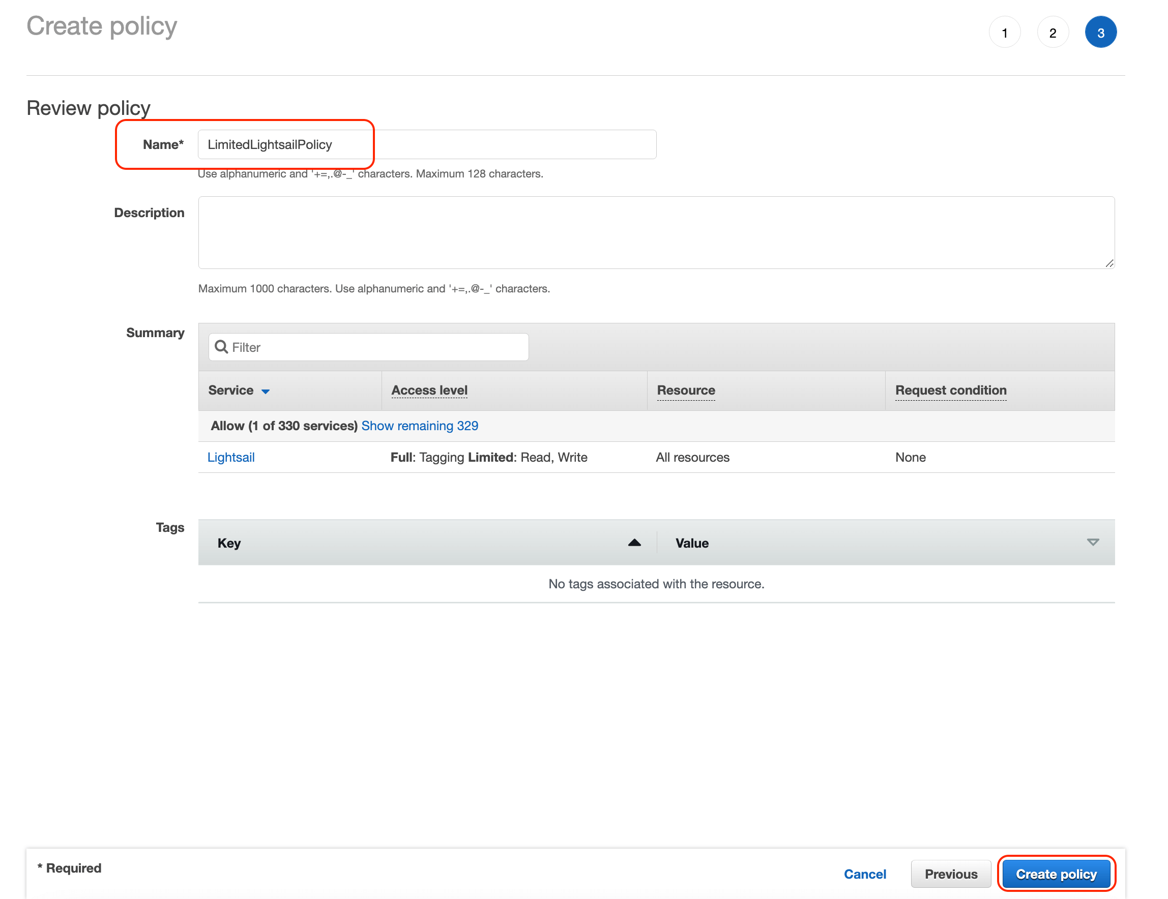 AWS Lightsail Snapshots Credentials Finalize AWS Lightsail Snapshots Credentials
