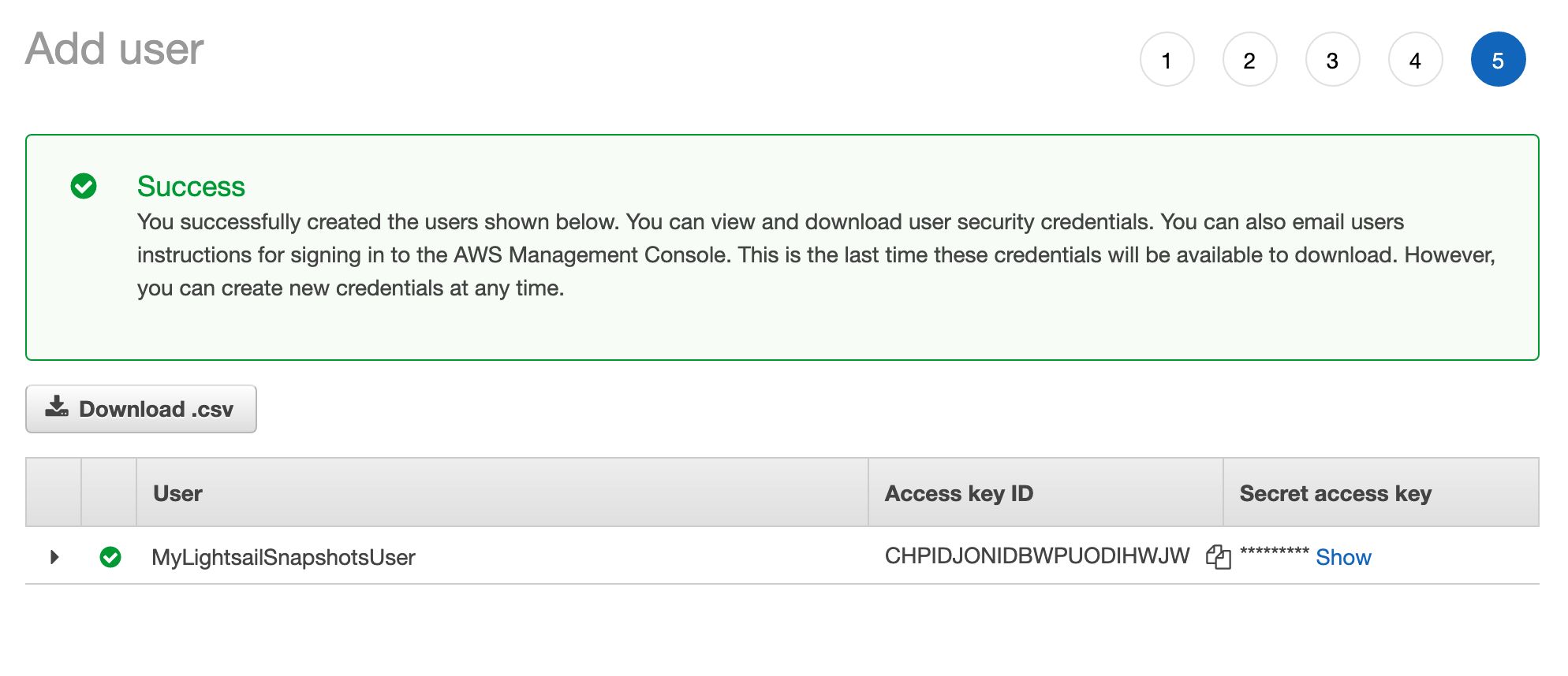 Amazon Lightsail Snapshots Credentials Amazon Lightsail Snapshots Credentials
