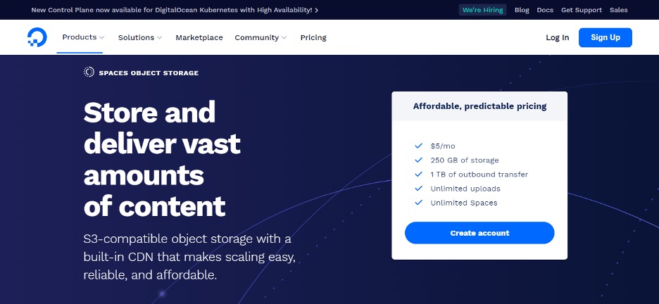 DigitalOcean Spaces Pricing DigitalOcean Spaces Pricing