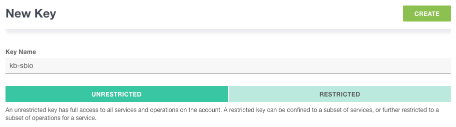 Exoscale - Credentials Bucket creation confirmation