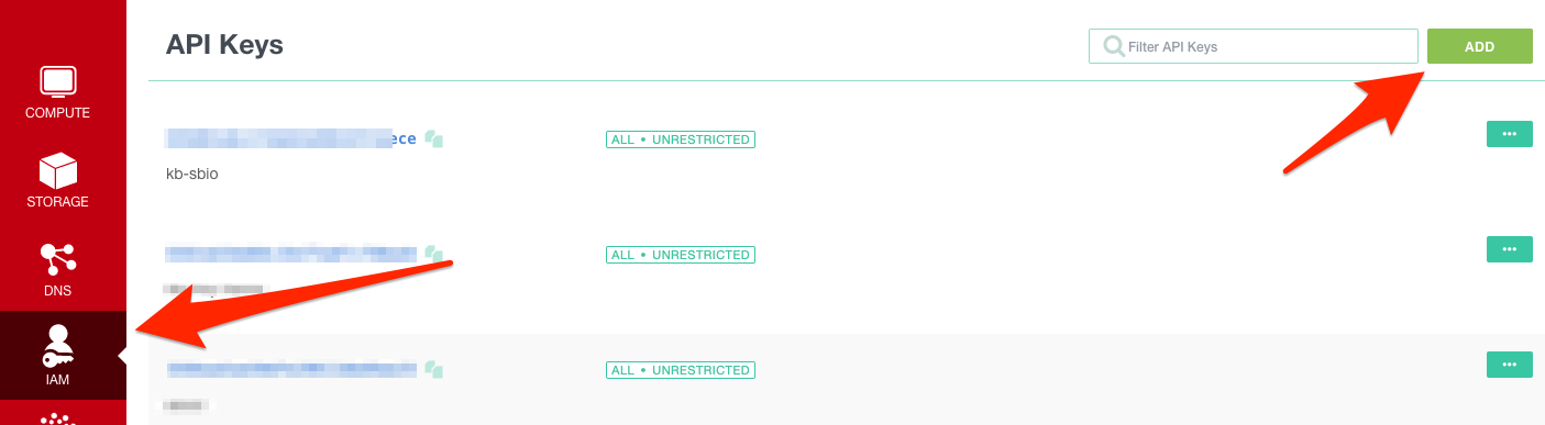 Exoscale - Credentials Bucket creation confirmation
