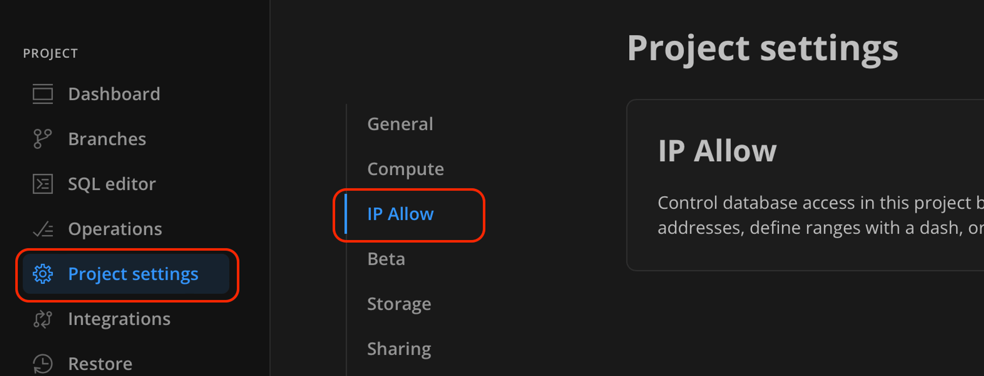 Neon IP Whitelist