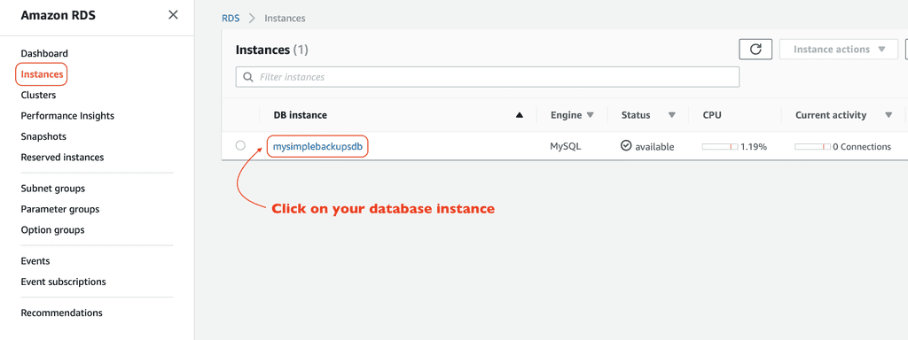 rds database step 1 rds database step 1
