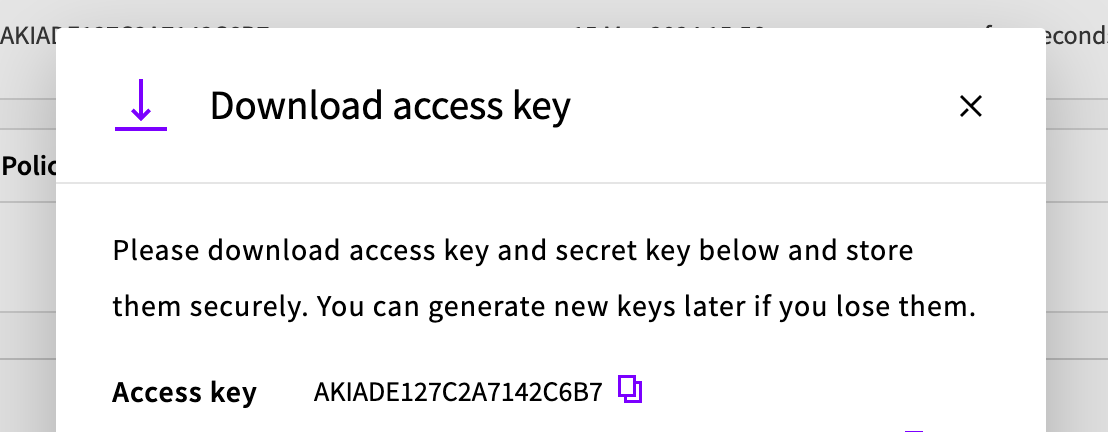 UpCloud - Object Storage access key UpCloud object storage access key