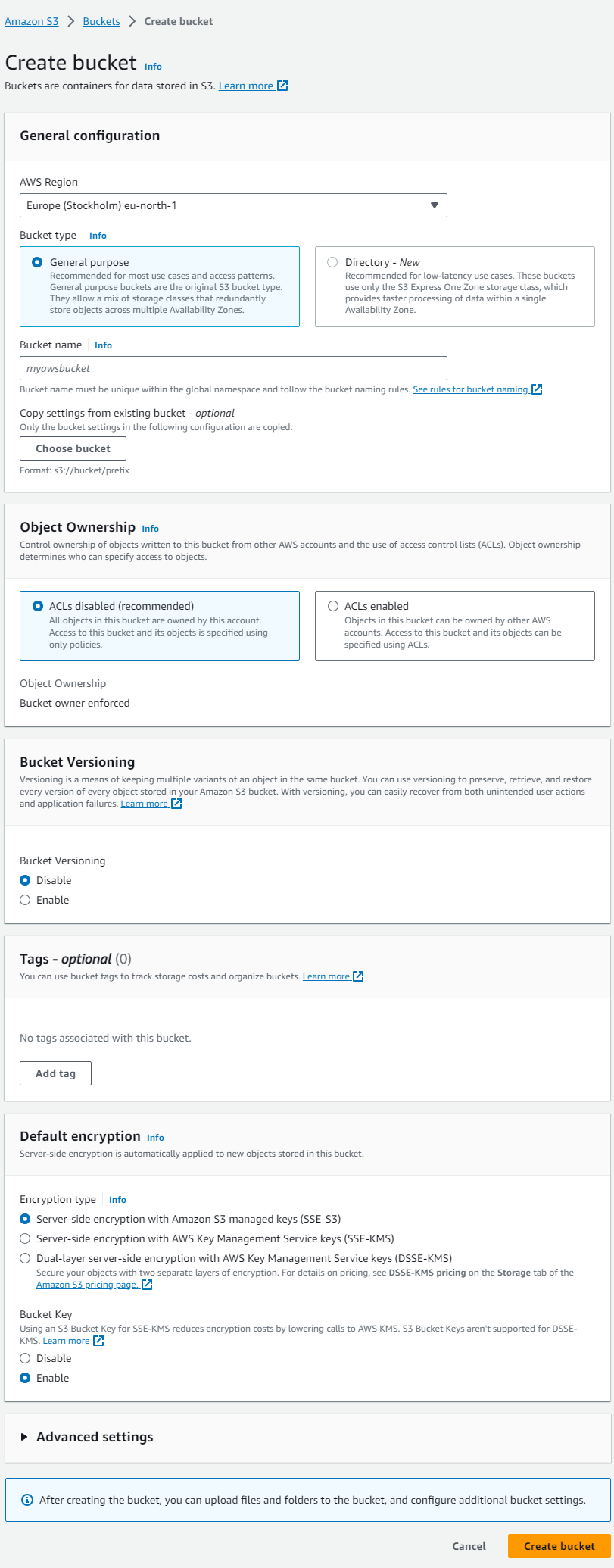Generate S3 credentials for sync step 2
