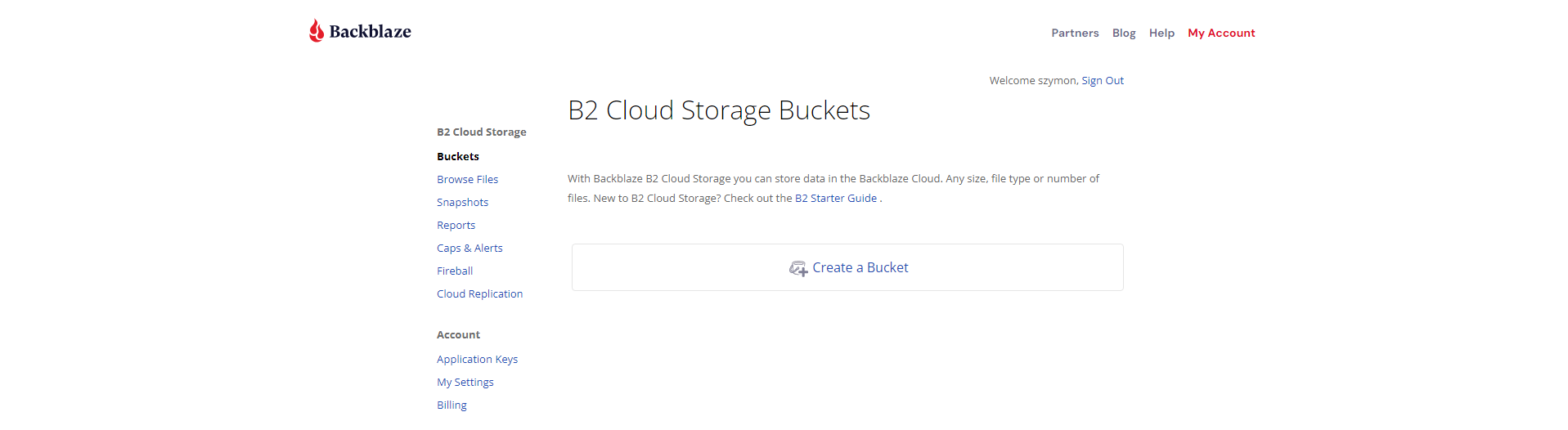 Generate Backblaze bucket replication step 1