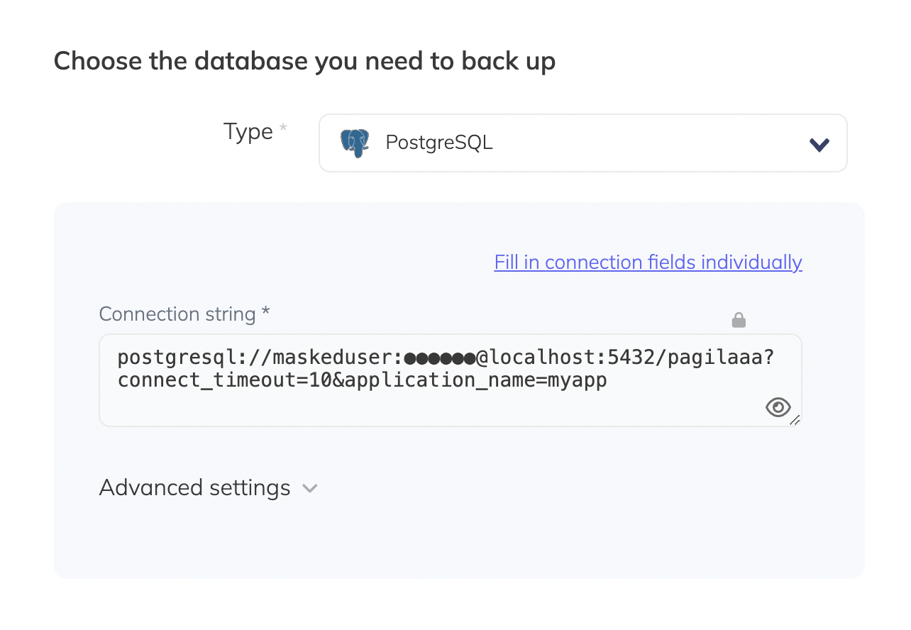 Database backup
