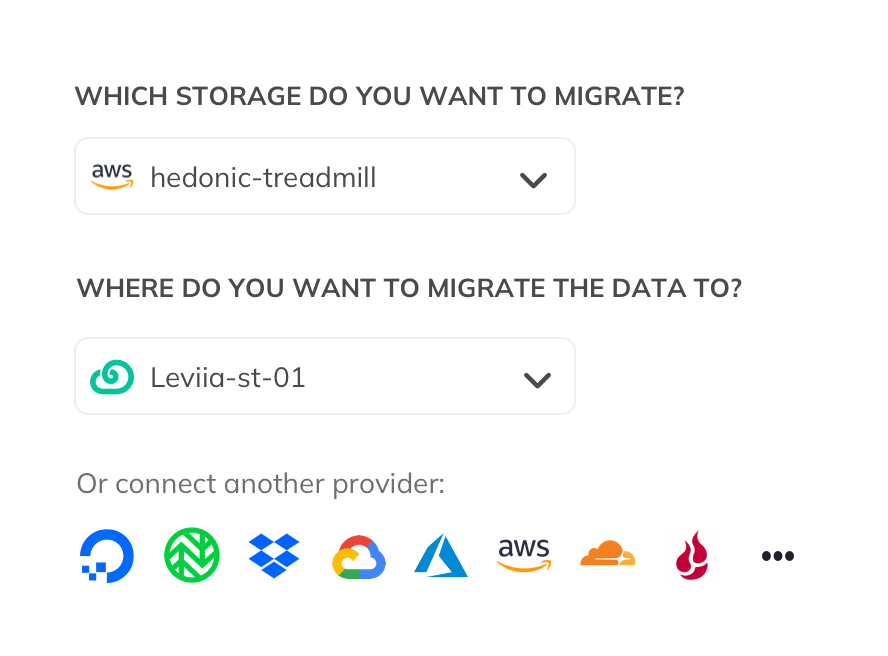 Migrate data to Leviia Storage