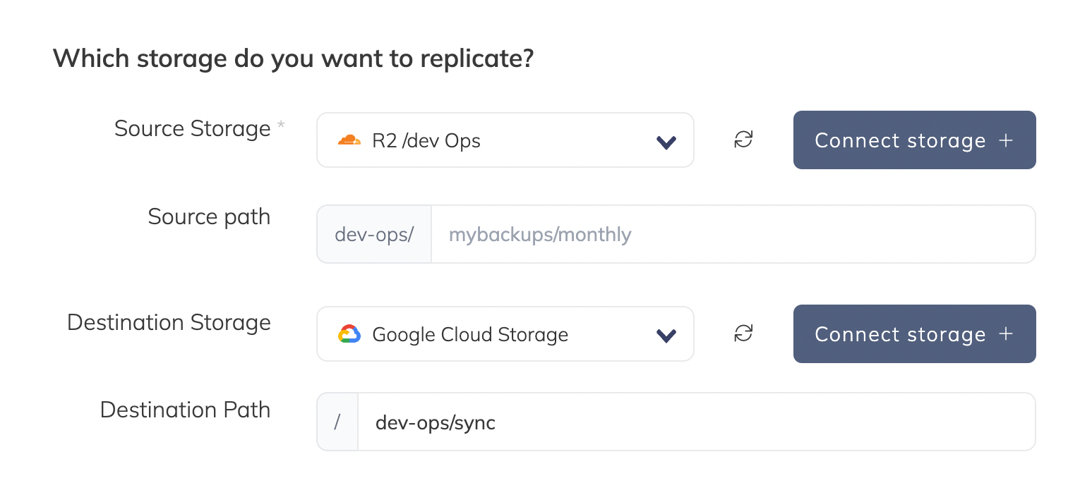 Storage and bucket Backup