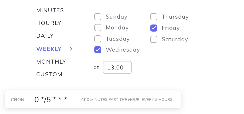 Backup scheduling for file and database