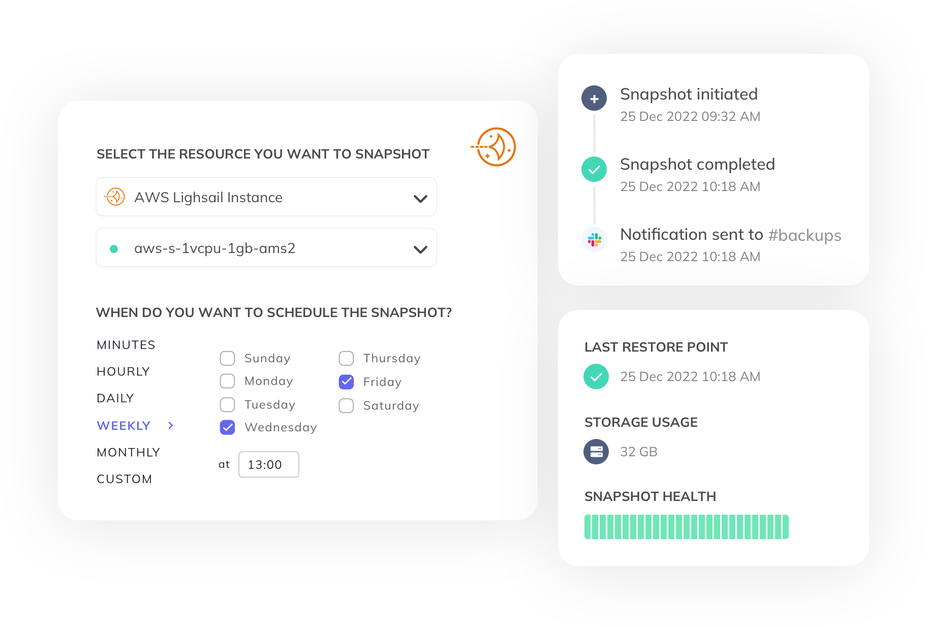 SimpleBackups AWS Lightsail snapshot