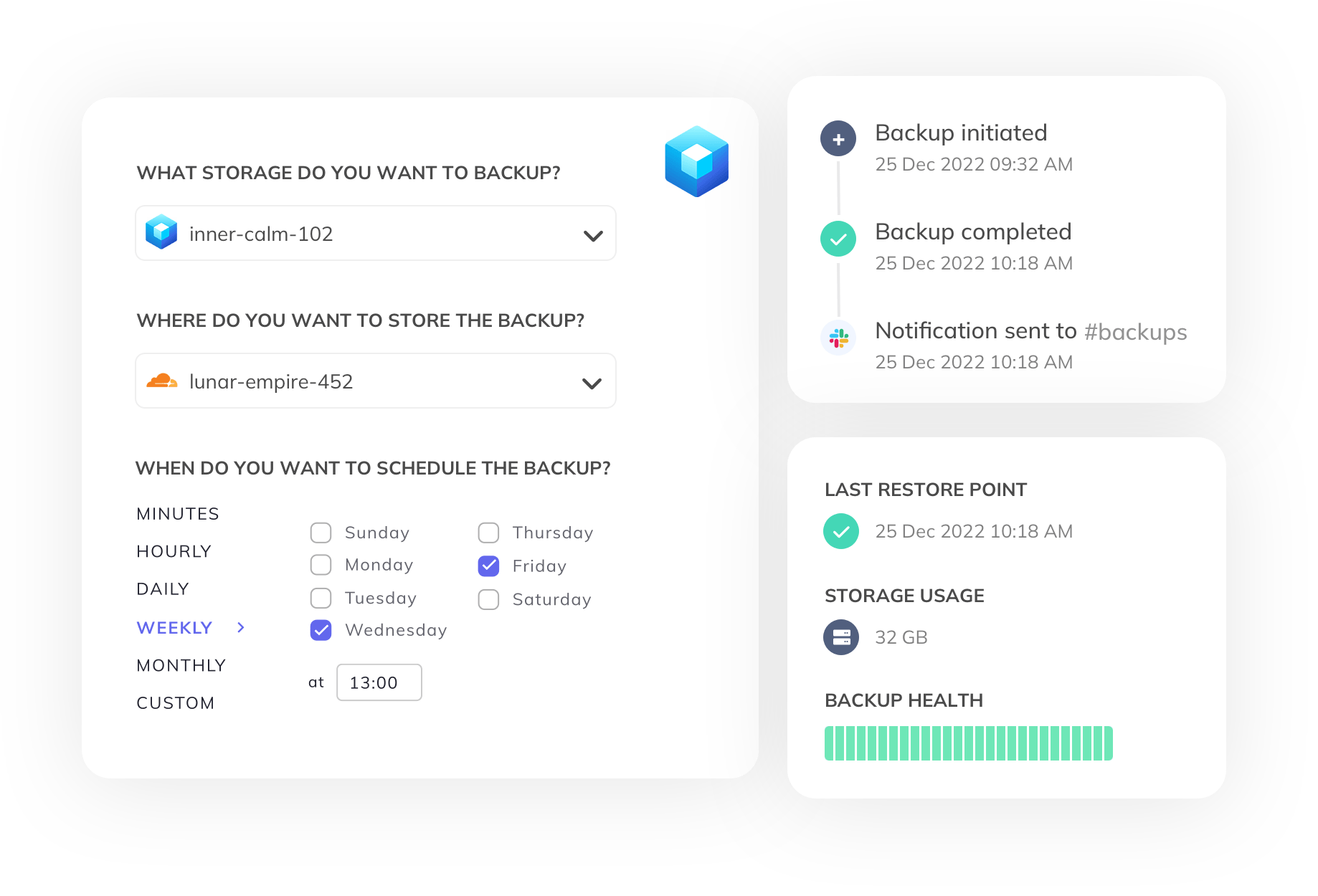 SimpleBackups Synology C2 backup dashboard: all your backups in one place