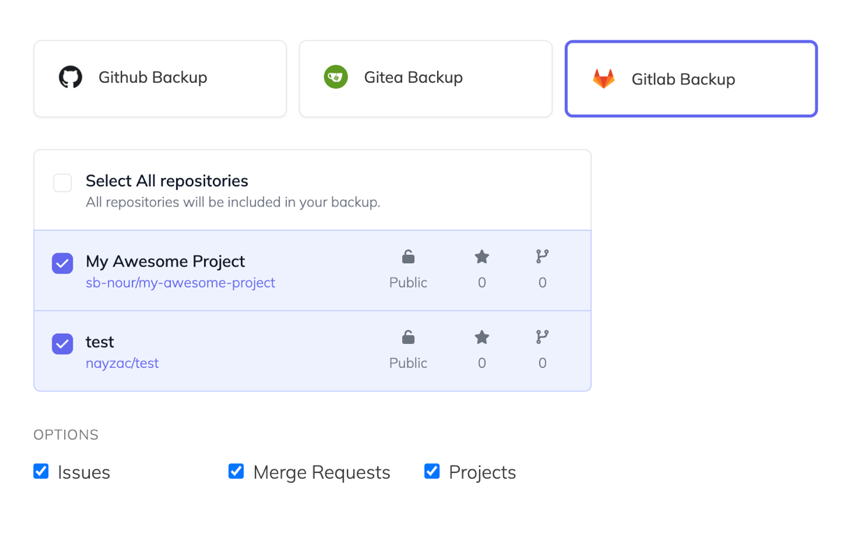 Git backup
