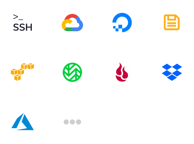 Store your website and database backups on the cloud